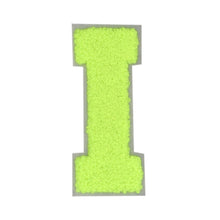 Load image into Gallery viewer, Letter Varsity Alphabets A to Z Neon Lime 2.5 Inch

