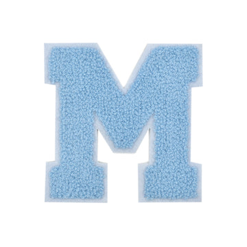 Baby Blue Embroidered 5cm Iron On Patch Letters — Patches R Us