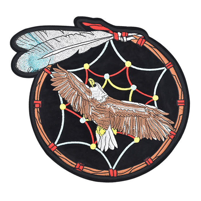 Eagle Feather Net Embroidery Patch