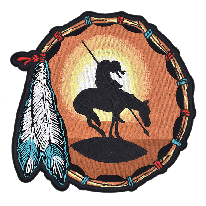 Feather Horse Rider Embroidery Patch
