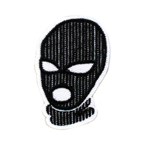 Mini Face Mask in Multicolor Embroidery Patch