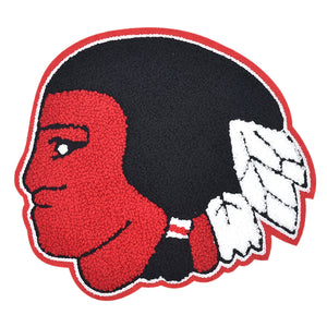 Red Indian Face Chenille Patch