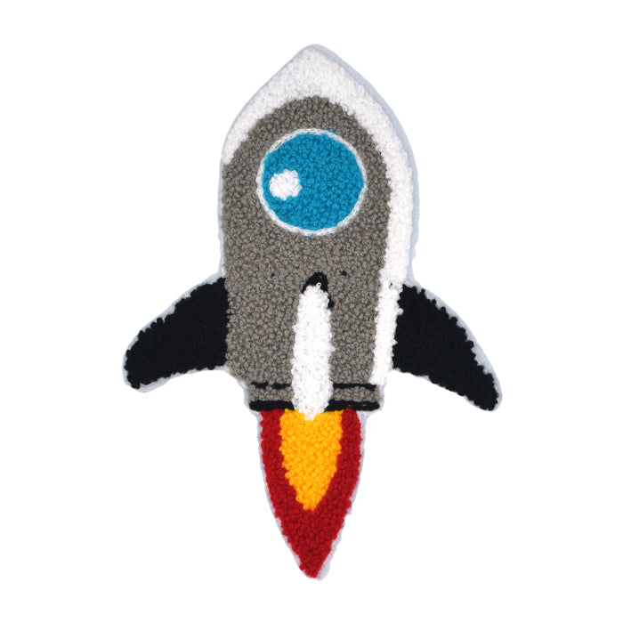 Spaceship Rocket Chenille Patch – tackletwill